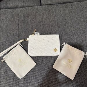 Kendra Scott White and Gold Clutch